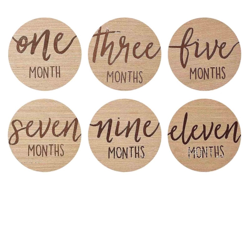 Wooden Baby Milestone Discs